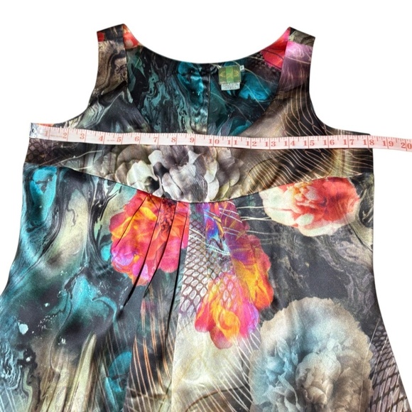 D STUDIO 100% Silk Mini Sheath Dress Fully Lined in Silk Button Back Close Sz 8 - Picture 6 of 10